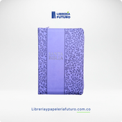 Biblia mediana lavanda símil piel