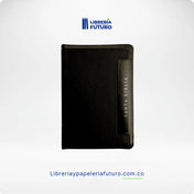 Biblia mediana negra símil piel