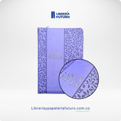 Biblia mediana lavanda símil piel