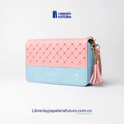 Biblia azul/rosa tipo chequera