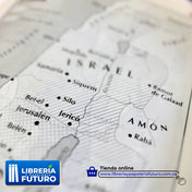 Biblia Floral Azul, en tamaño y letra mediana con índice y cremallera