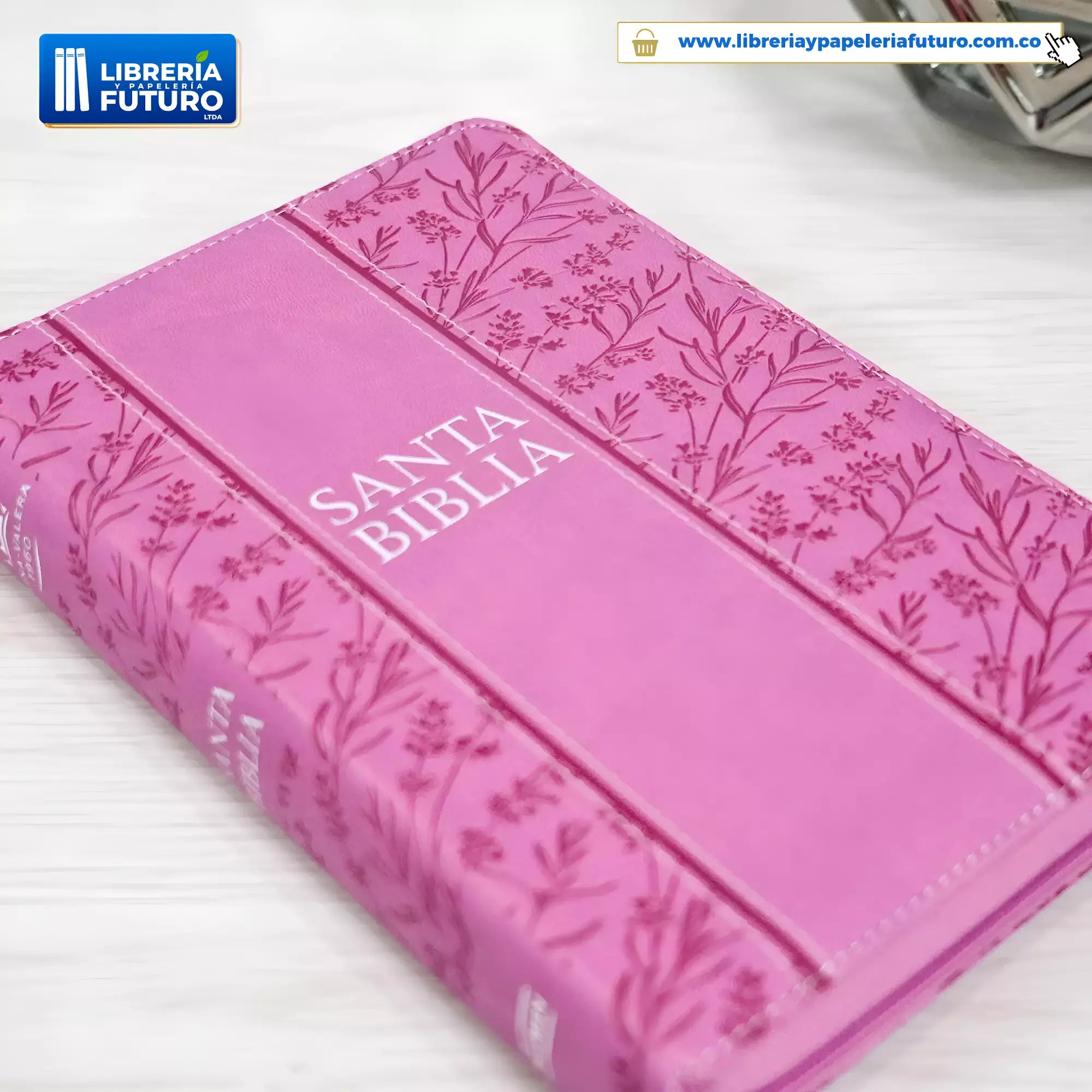 Biblia Reina Valera 1960 Fucsia, Mediana con Letra Grande, Cremallera e Índice