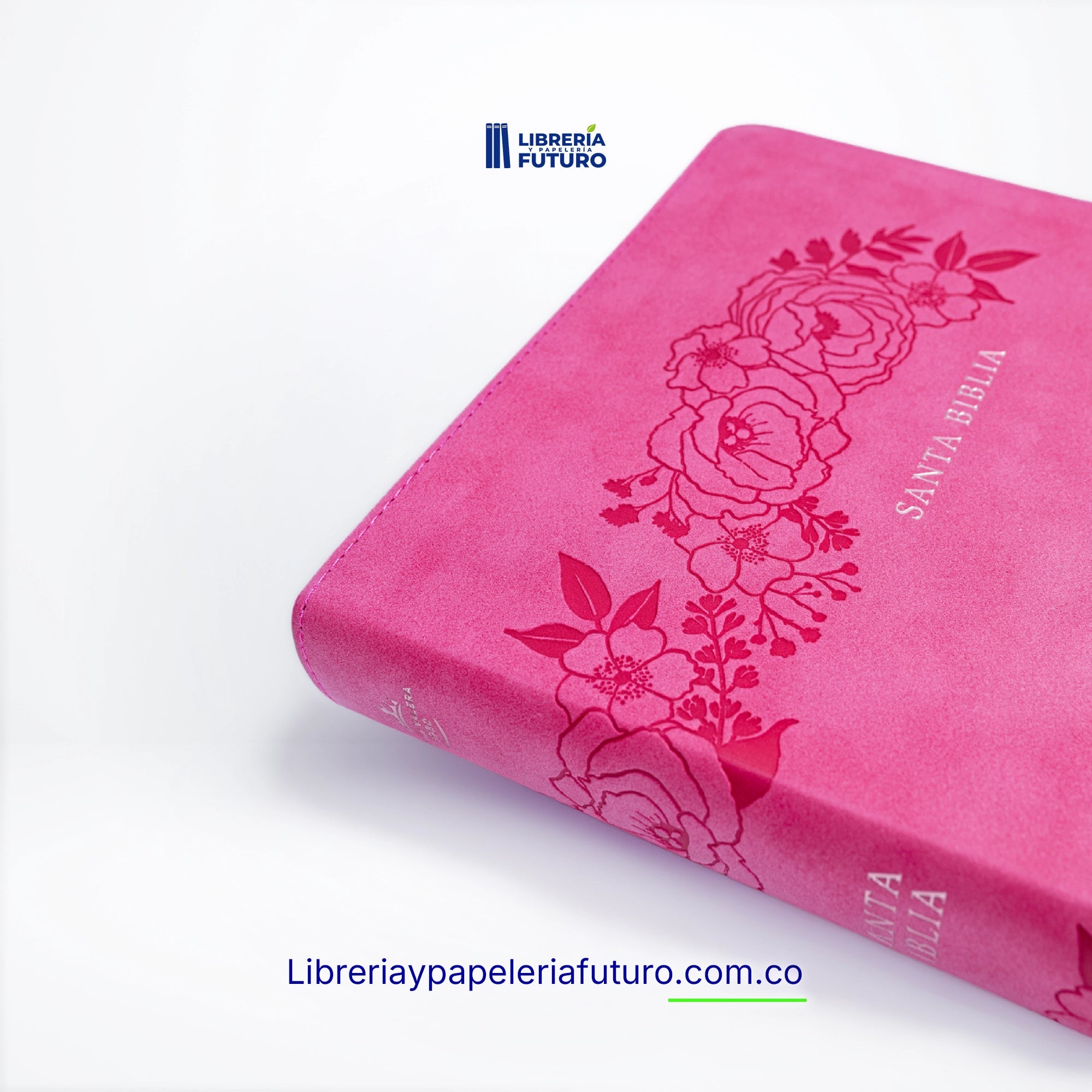 Biblia gigante fucsia floral