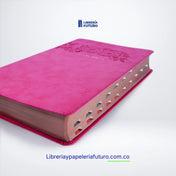 Biblia gigante fucsia floral