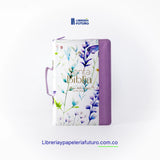 Biblia mediana lila primavera