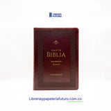 Biblia gigante vinotinto geométrica