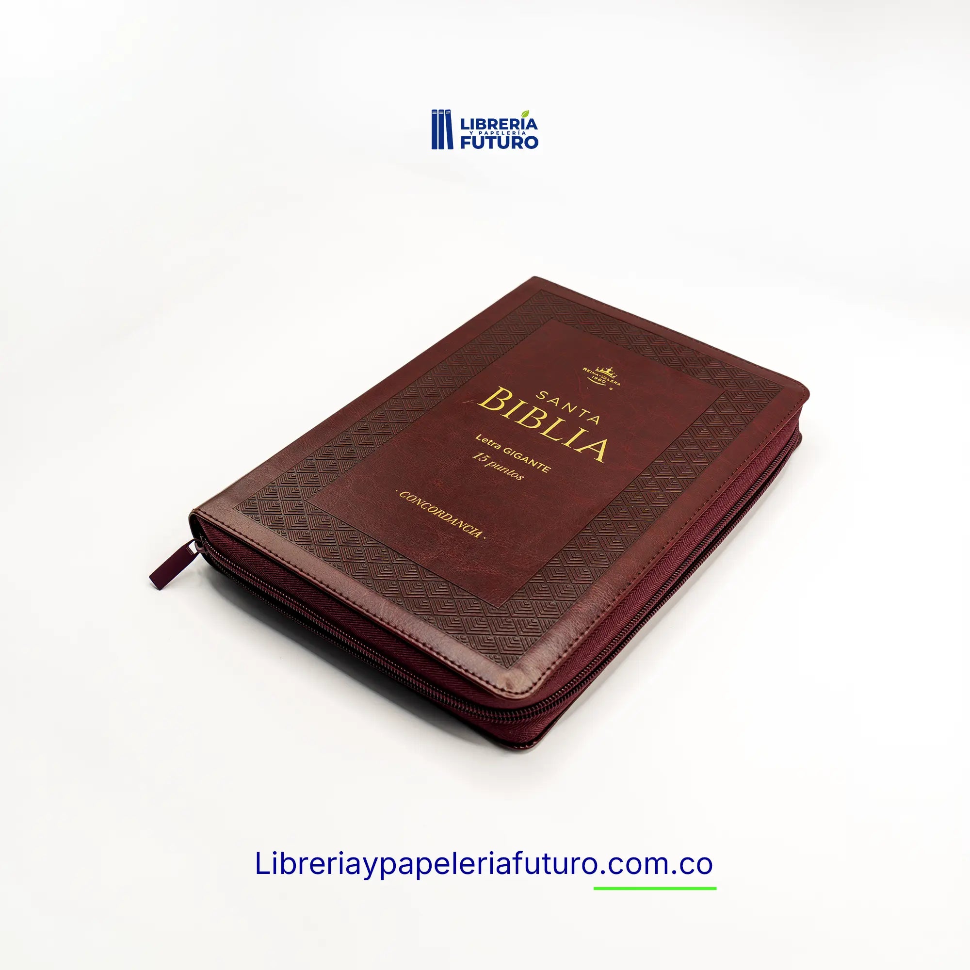 Biblia gigante vinotinto geométrica