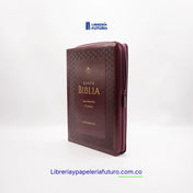 Biblia gigante vinotinto geométrica