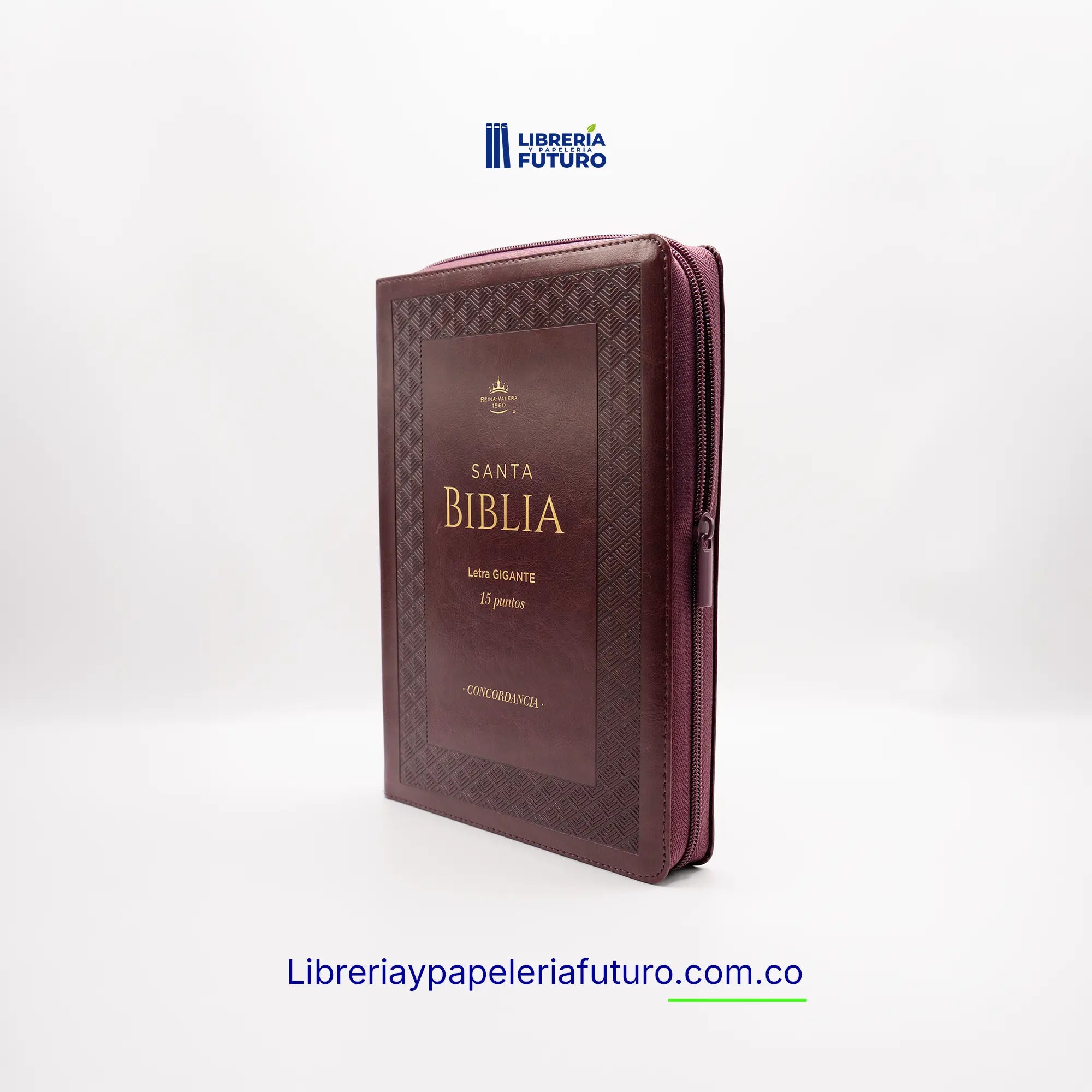 Biblia gigante vinotinto geométrica