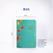 Biblia pequeña turquesa primavera