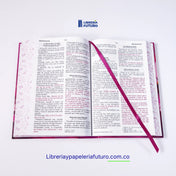 Biblia mediana fucsia primavera