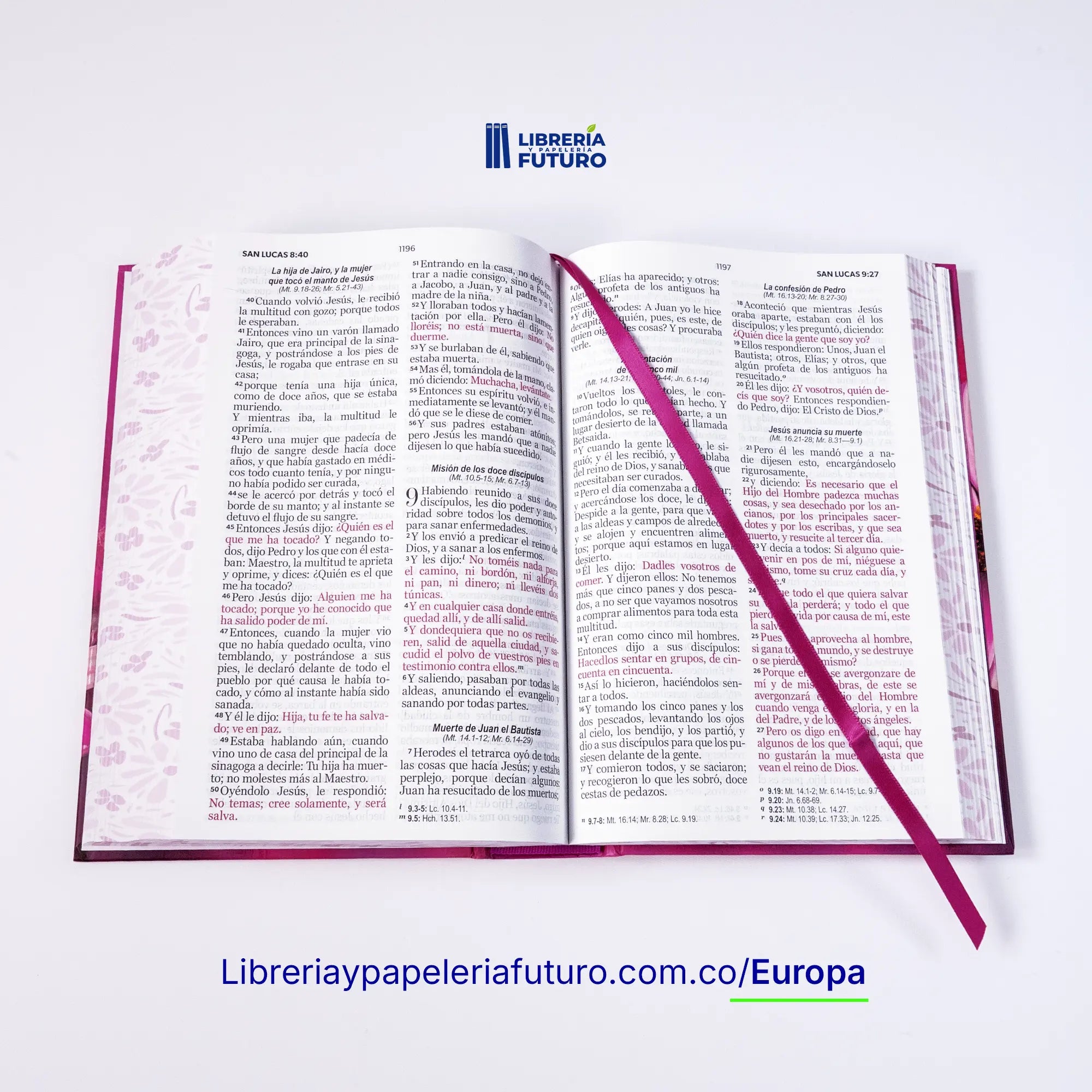 📚 Biblia mediana fucsia primavera 🇪🇺