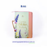Biblia mediana menta rosa primavera