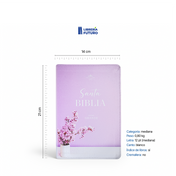Biblia mediana lila almendros