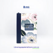 Biblia gigante azul floral