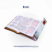 Biblia mediana mariposas con broche y asa