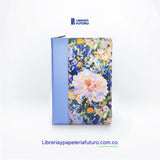 Biblia mediana celeste floral