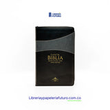 Biblia mediana duotono negro