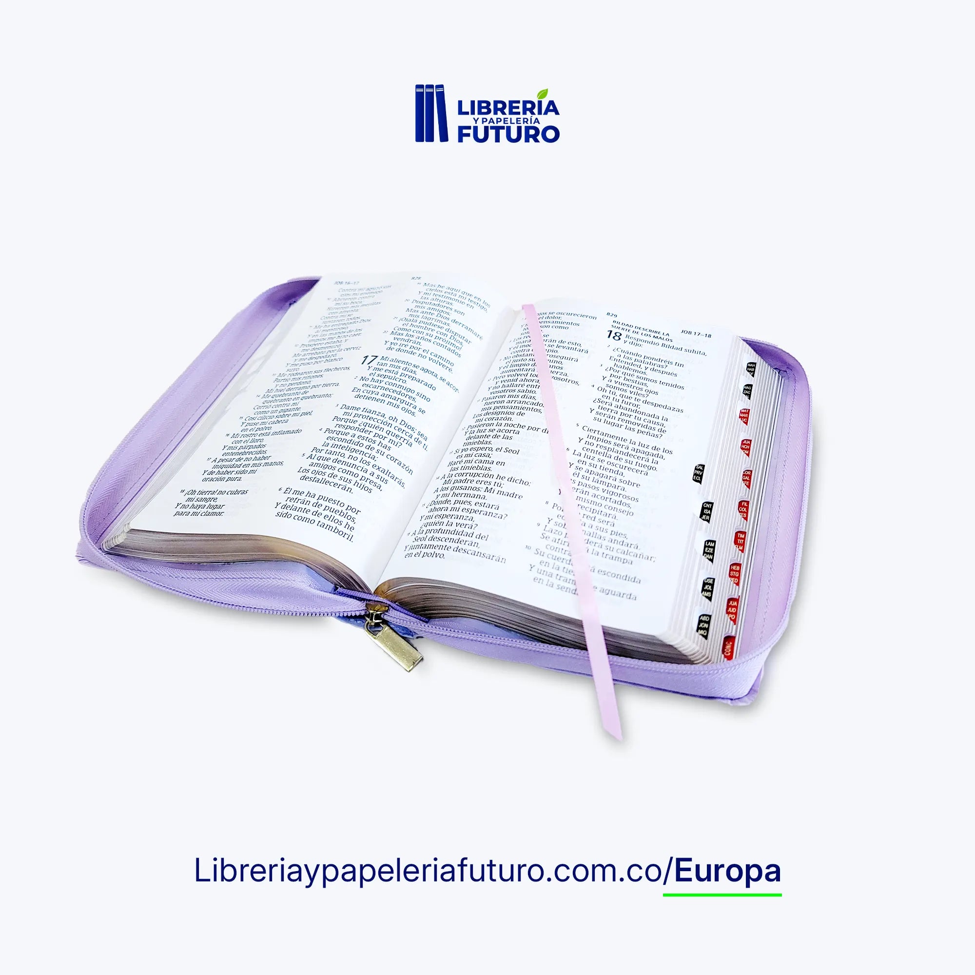 📚Biblia mediana lavanda perla 🇪🇺