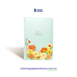 Biblia mediana menta floral