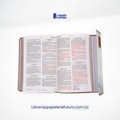 Biblia mediana mariposas con broche y asa