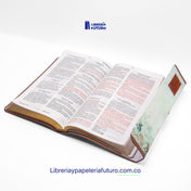 Biblia mediana mariposas con broche y asa