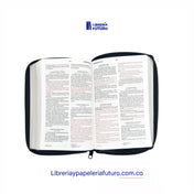 Biblia negra repujada mediana