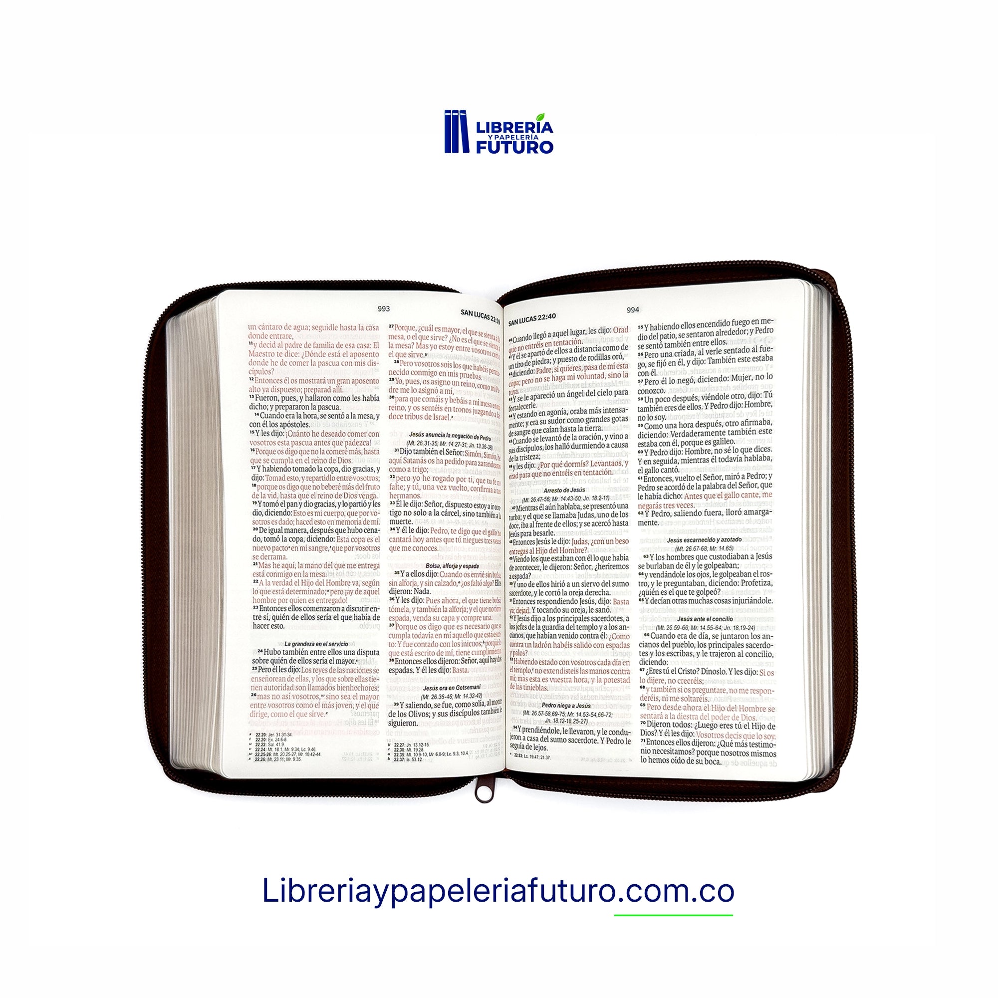 Biblia cafe caoba mediana