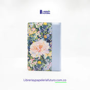 Biblia mediana celeste floral