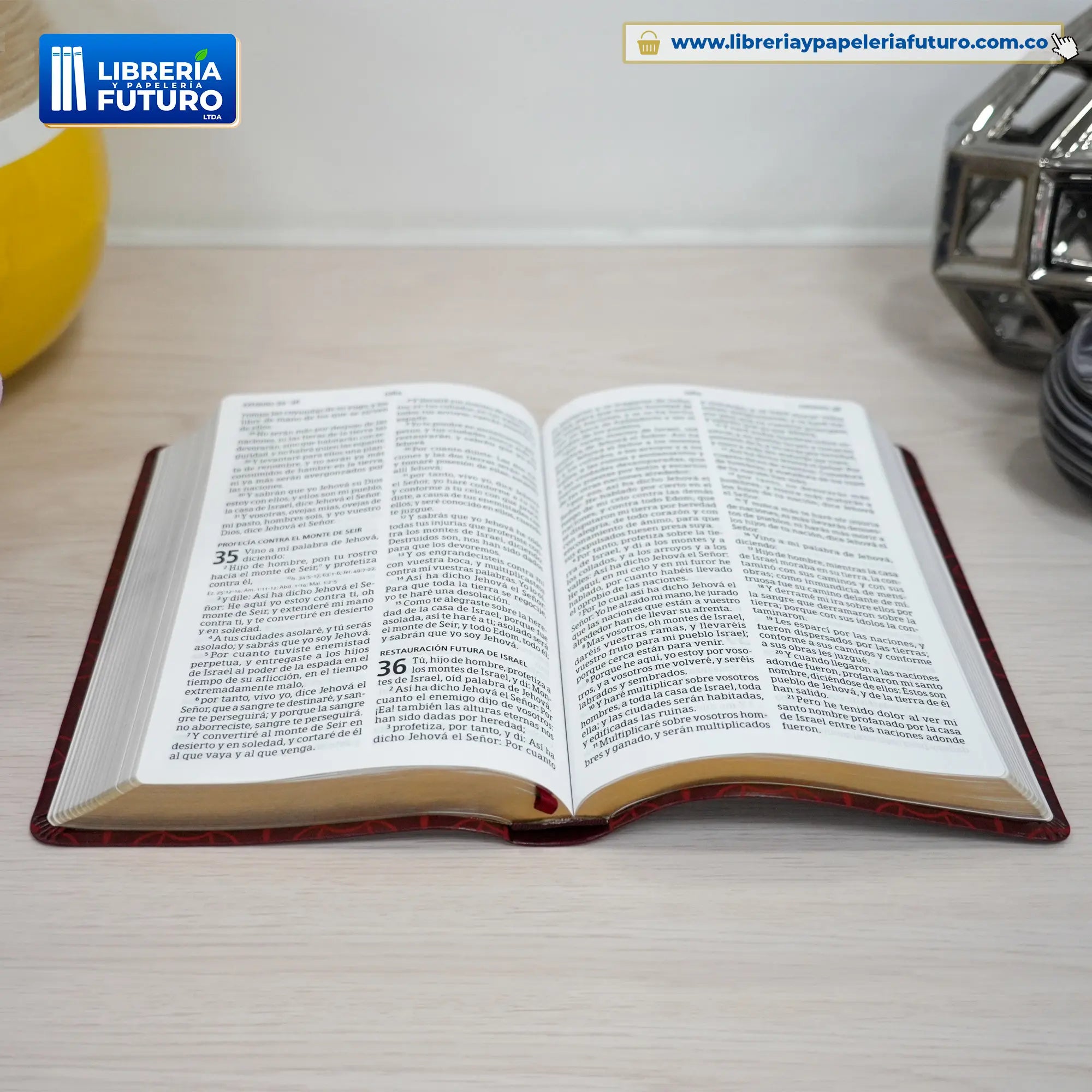 Biblia terracota, tamaño y letra grande