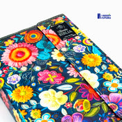 Biblia mediana azul primavera broche y asa