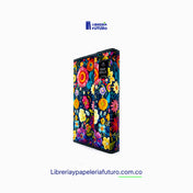 Biblia mediana azul primavera broche y asa