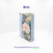 Biblia mediana celeste floral