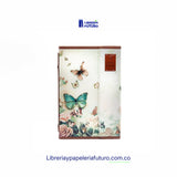Biblia mediana mariposas con broche y asa