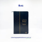 Biblia negra repujada mediana