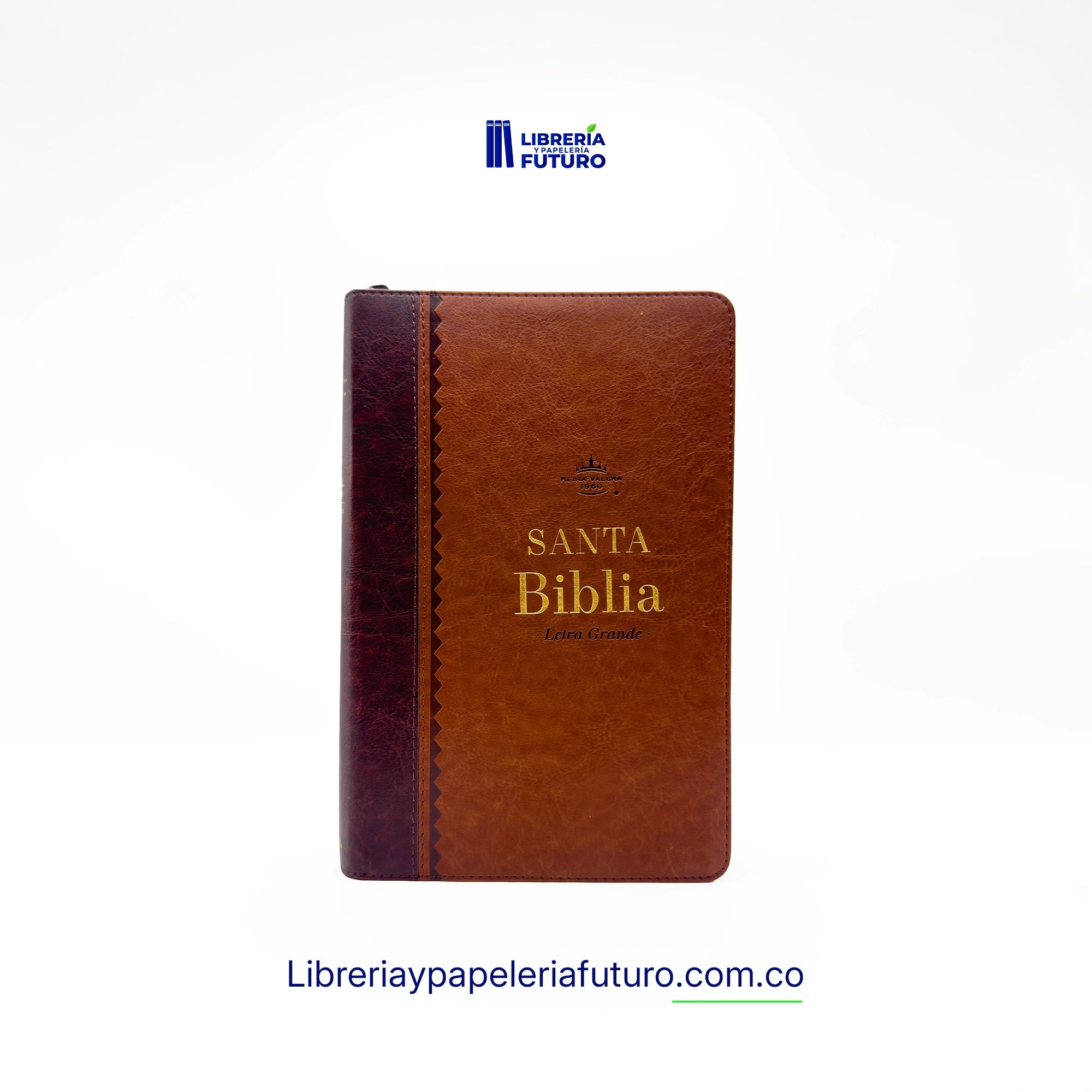 Biblia marrón clásica mediana