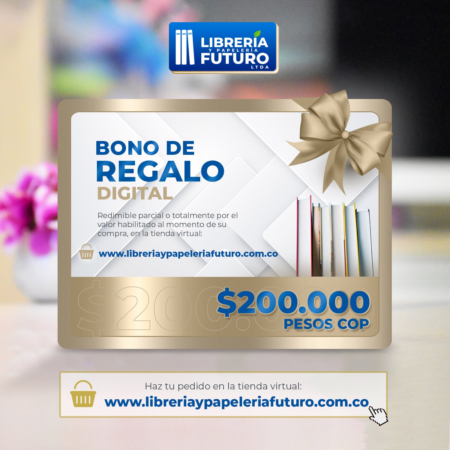 Bono de regalo digital - Librería y Papelería Futuro